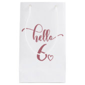6誕生日ガールズハロー6かわいい6歳の子供 スモールペーパーバッグ (正面)