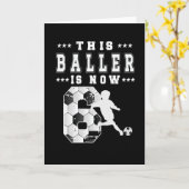 6誕生日ギフトサッカー選手6歳の男の子 カード (黄色い花)