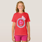 6誕生日ギフトハート格子模様V15 Tシャツ (正面フル)