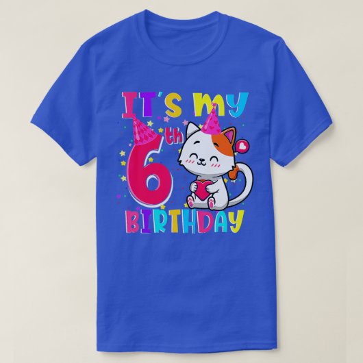 6誕生日ギフト6歳ガールカおもしろいア Tシャツ (デザイン正面)