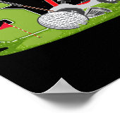 6誕生日ゴルフ6歳バースデーパーティゴルフ ポスター (角)