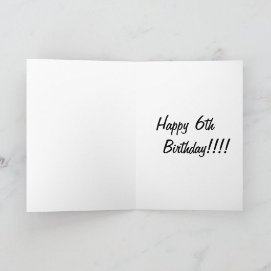 6誕生日シェフ カード (内部)