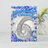 6誕生日シルバーとブルーエイジ6少年パーティー 招待状 (スタンド正面)