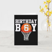 6誕生日スポーツ6年オールドバスケットボール6男の子K カード (黄色い花)