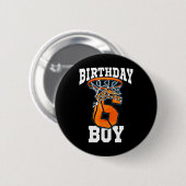 6誕生日バスケットボールボーイ6歳バスケットボール 缶バッジ (正面&裏面)