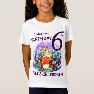 6誕生日バブルフェアリー&マッシュルームモチーフ Tシャツ