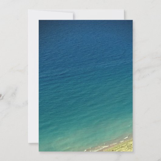 6誕生日プールパーティーブルーウォーターシーアショアビーチ 招待状 (裏面)