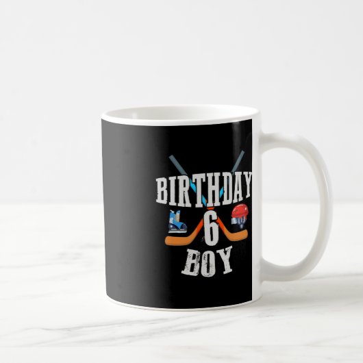 6誕生日ボーイアイスホッケー6歳誕生日S コーヒーマグカップ (右)