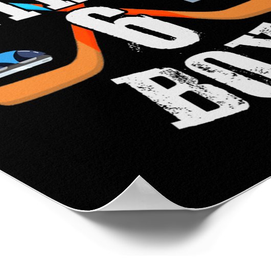 6誕生日ボーイアイスホッケー6歳誕生日S ポスター (角)