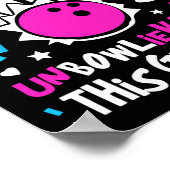 6誕生日女の子ボーリングパーティーかわいいアンボリーバル ポスター (角)