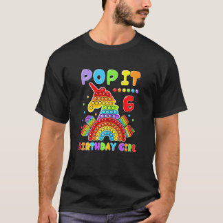 6誕生日女ポップ・アートのの子It Fidget Toy 6歳Bir Tシャツ