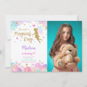 6誕生日妖精パーティー写真 招待状 (正面)