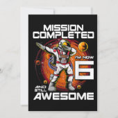 6誕生日宇宙飛行士6歳の宇宙空間Bir 招待状 (正面)