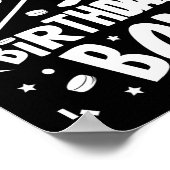 6誕生日少年アイスホッケーキッズ6歳パーティー ポスター (角)