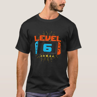 6誕生日少年レベル6ロック解除ビデオゲーム6年 Tシャツ