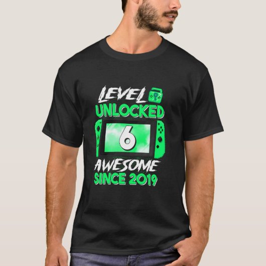 6誕生日少年レベル6ロック解除素晴らし2019 Vid Tシャツ (正面)