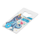 6誕生日恐竜6歳の少年素晴らし達 クレジットカード栓抜き (裏面アングル)