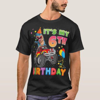 6誕生日6歳の恐竜モンスターC Tシャツ