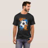6誕生日6歳サッカーボール Tシャツ (正面フル)
