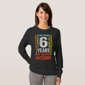 6誕生日6歳ヴィンテージレトロ72カ月 Tシャツ (正面フル)