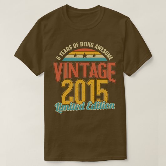 6誕生日6歳2015素晴らし年 Tシャツ (デザイン正面)