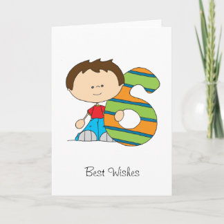 6誕生日 – グリーティングカード – 男の子
