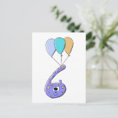 6誕生日、紫の誕生日モンスター漫画。 ポストカード (スタンド正面)