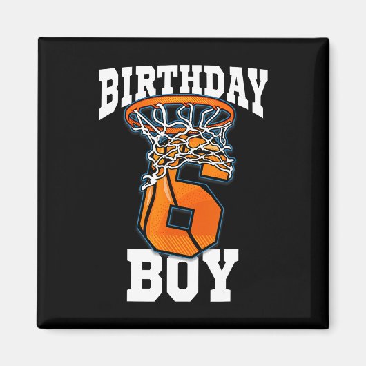 6誕生日Bysketbyll少年6歳Bysketbyll マグネット (正面)