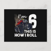 6誕生日Tボーイモンスタートラック6歳ギフト 案内ポストカード (正面)