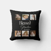 6賛美枚のコラージュで祖母のest日付 クッション (正面)