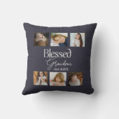 6賛美枚のコラージュで祖母のest日付 クッション (裏面)