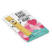 6足アパートステイ私のハート – ルーラーバレンタイン マグネット (右側)