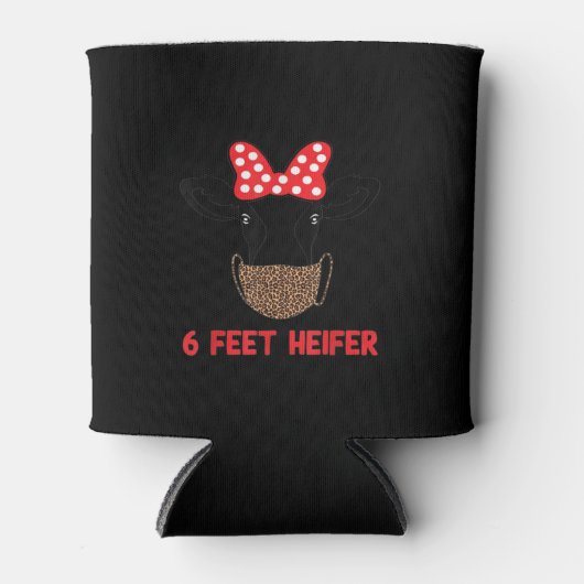 6足ハイファーカウウェアマスクヒョウ柄 缶クーラー (正面)