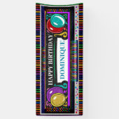 6足誕生日バナーハッピーハッピー 横断幕 (縦)