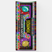 6足誕生日バナーハッピーハッピー 横断幕 (縦)