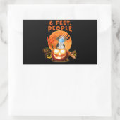 6足、人々はマスクのハロウィーンギフトと犬をビーグル 長方形シール (バッグ)