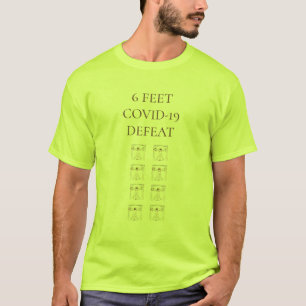 6足COVID-19が高い可視性を失う Tシャツ