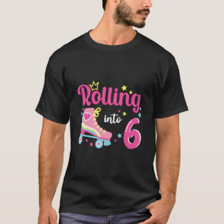 6転が年に6ローラースケートBiを回す Tシャツ