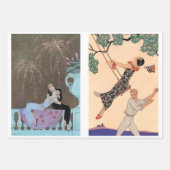 6違うデザインバイジョージバービエ ラッピングペーパーシート (正面2)