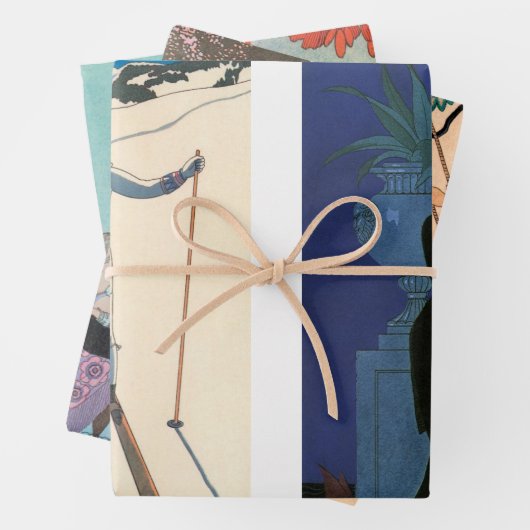 6違うデザインバイジョージバービエ ラッピングペーパーシート (インサイチュ)