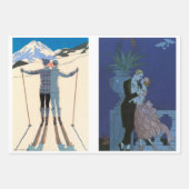 6違うデザインバイジョージバービエ ラッピングペーパーシート (正面)