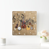 6部分バンド スクエア壁時計 (ホーム)