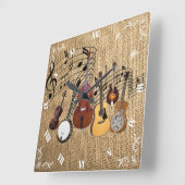 6部分バンド スクエア壁時計 (傾斜)