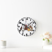 6部分BAND-CLOCK ラウンド壁時計 (ホーム)