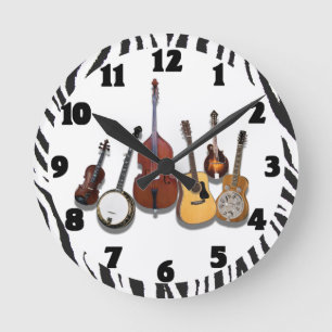 6部分BAND-CLOCK ラウンド壁時計