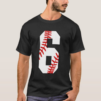 6野球ママ第6選手ジャージー第6年 Tシャツ