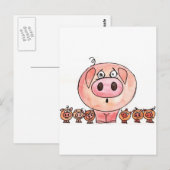 6頭の小豚 ポストカード (正面/裏面)