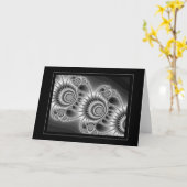 6黒い及び白 カード (黄色い花)