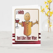 60おもしろいことわざ男誕生日 カード (黄色い花)