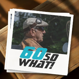 60おもしろいだから何引用文写真60誕生日 スタンダードカクテルナプキン